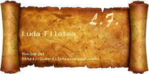 Luda Filotea névjegykártya